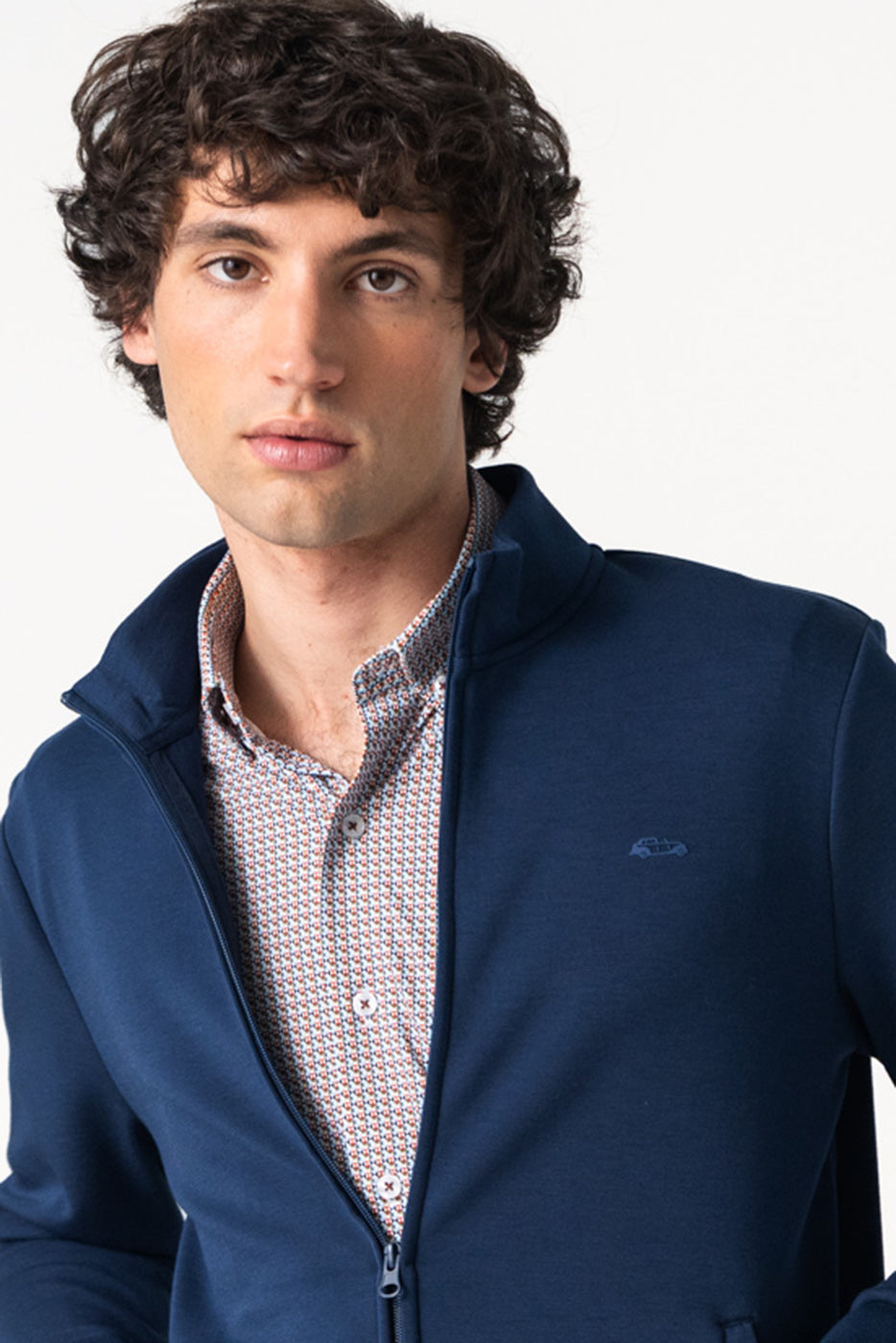 Chaqueta marino tejido ligero