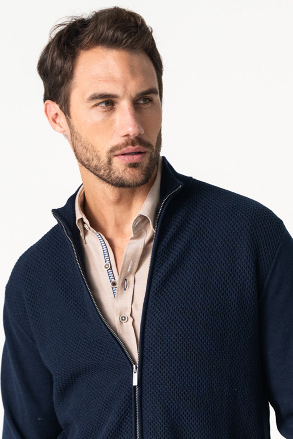 Jersey chaqueta punto marino