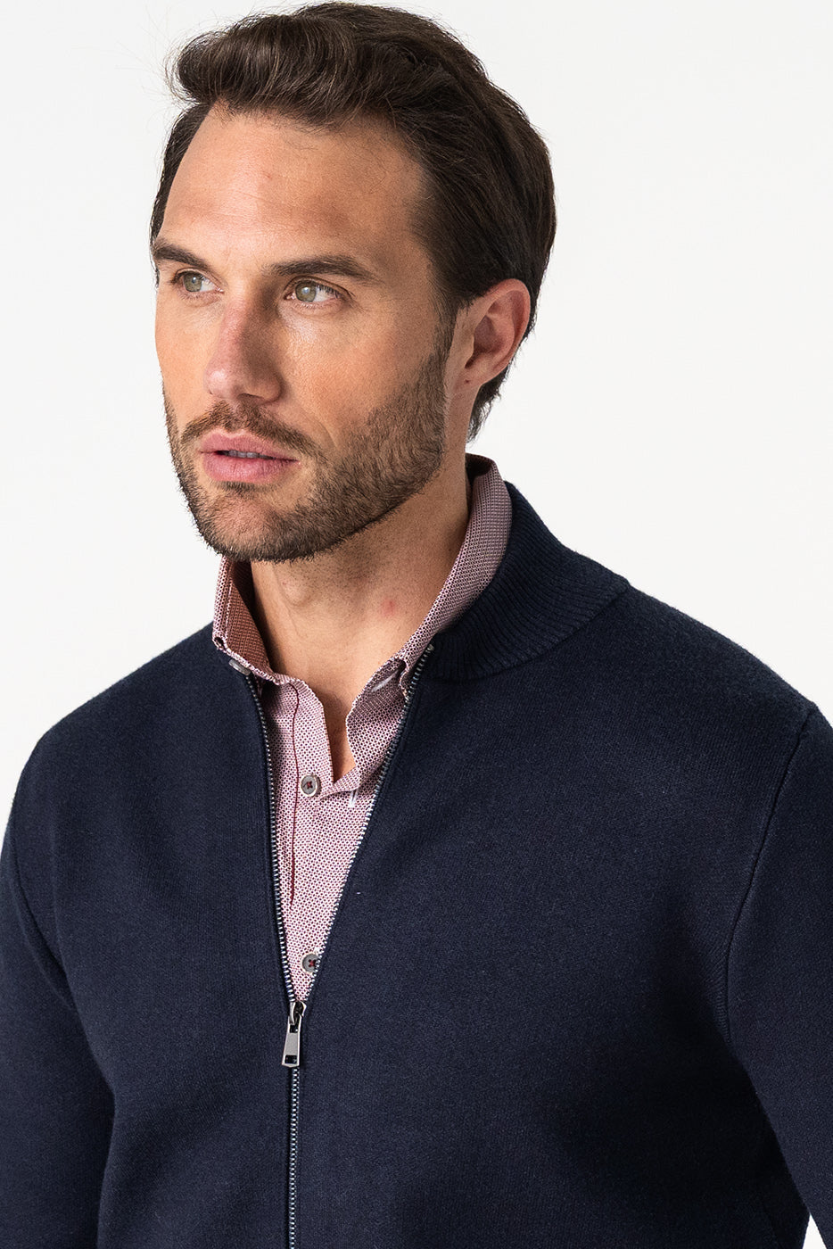 Jersey chaqueta hombre azul marino