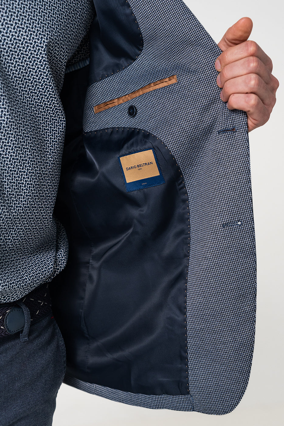 Americana hombre azul