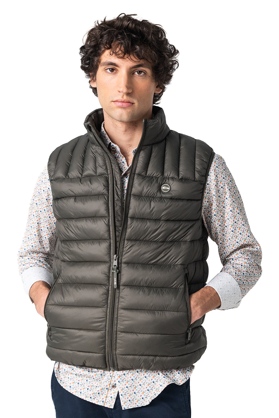 Chaleco hombre acolchado verde