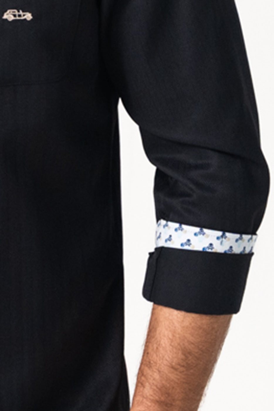 Camisa hombre lisa marino
