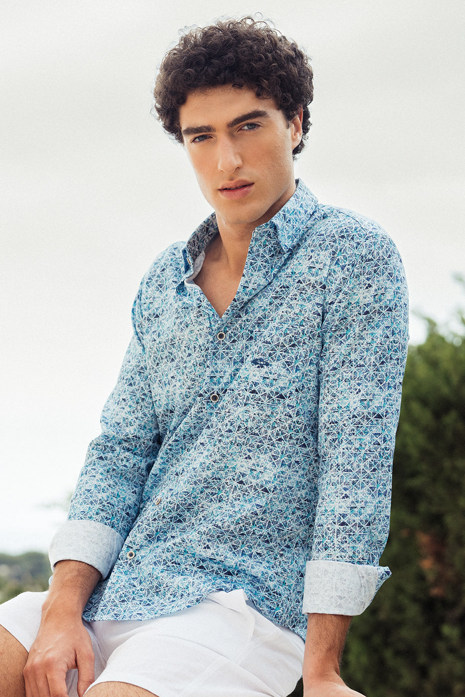 Camisa de hombre de manga larga regular fit