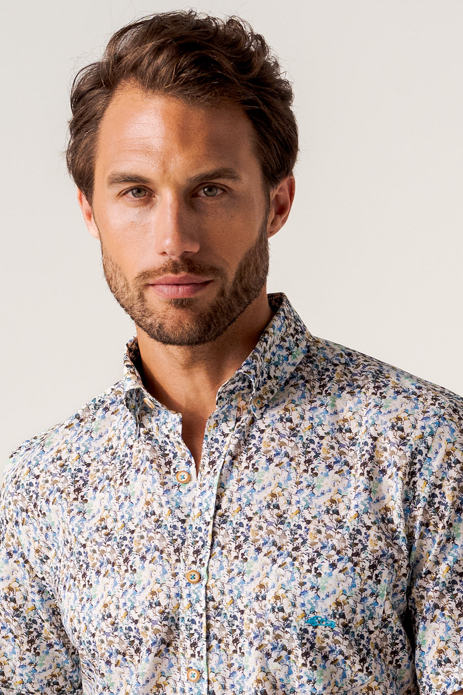 Camisa manga corta estampado floral