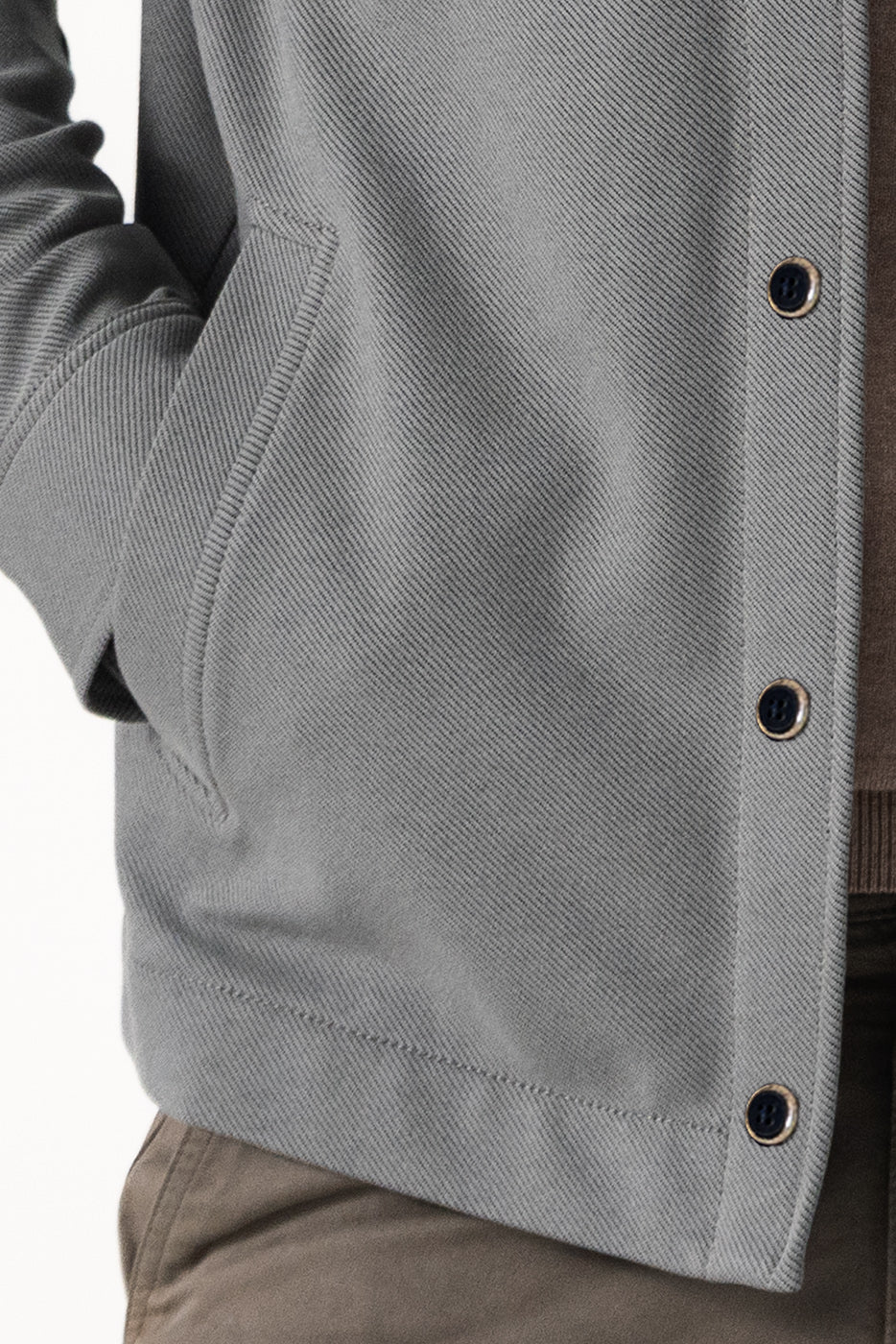 Sobrecamisa hombre con bolsillos gris