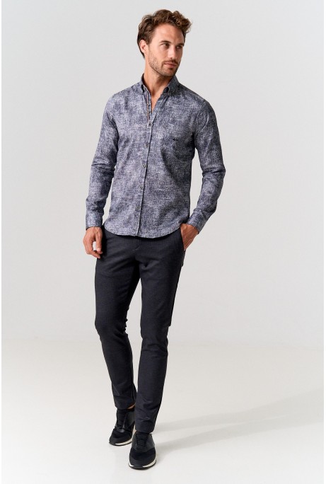 CAMISA HOMBRE ALGODÓN GRIS