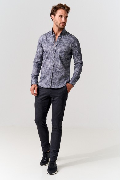 CAMISA HOMBRE ALGODÓN GRIS