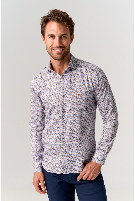 CAMISA HOMBRE SLIM FIT CACHEMIRES COLORES