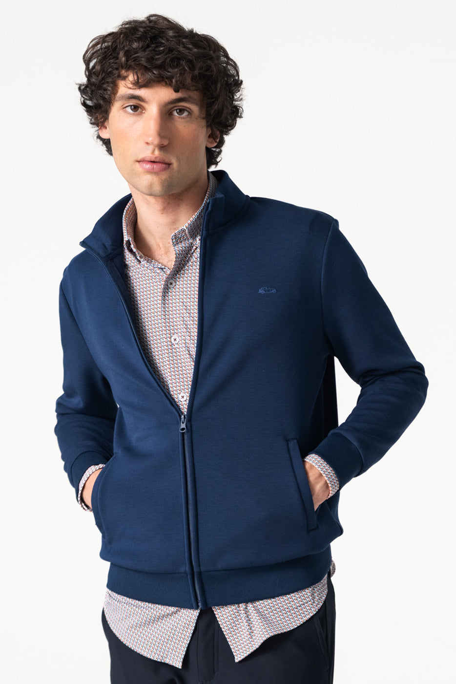 Chaqueta marino tejido ligero