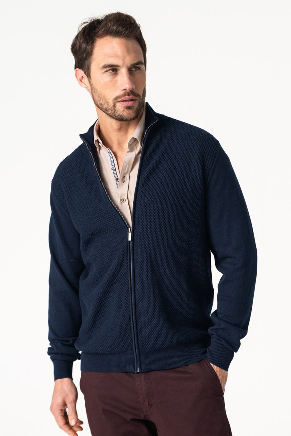Jersey chaqueta punto marino