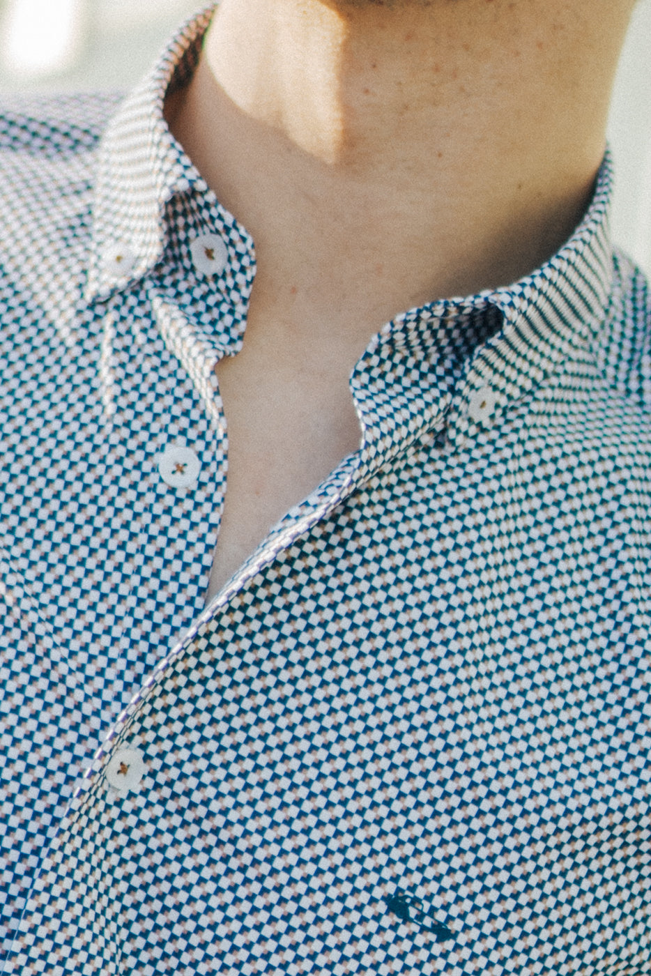 Camisa estampado cuadraditos regular fit 