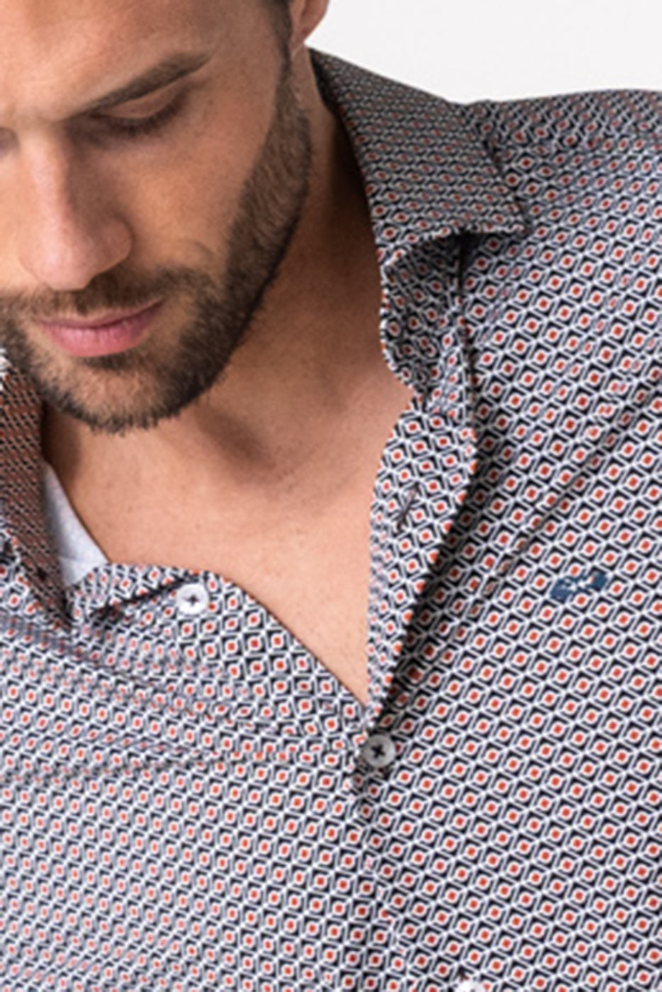 Camisa tejido técnico estampado multicolor 