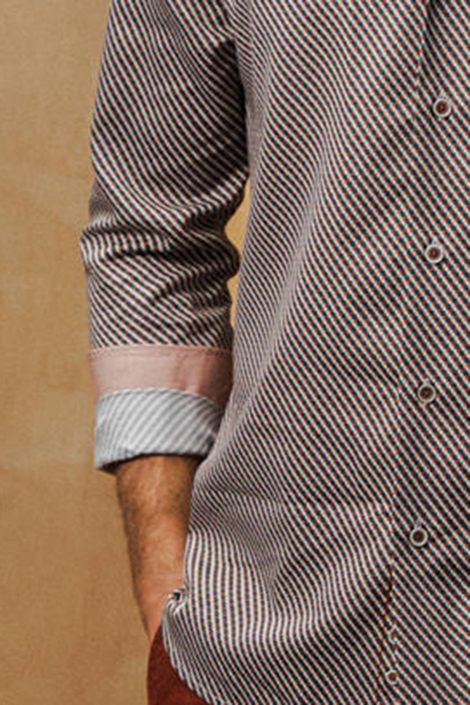 Camisa hombre slim fit estampado geométrico