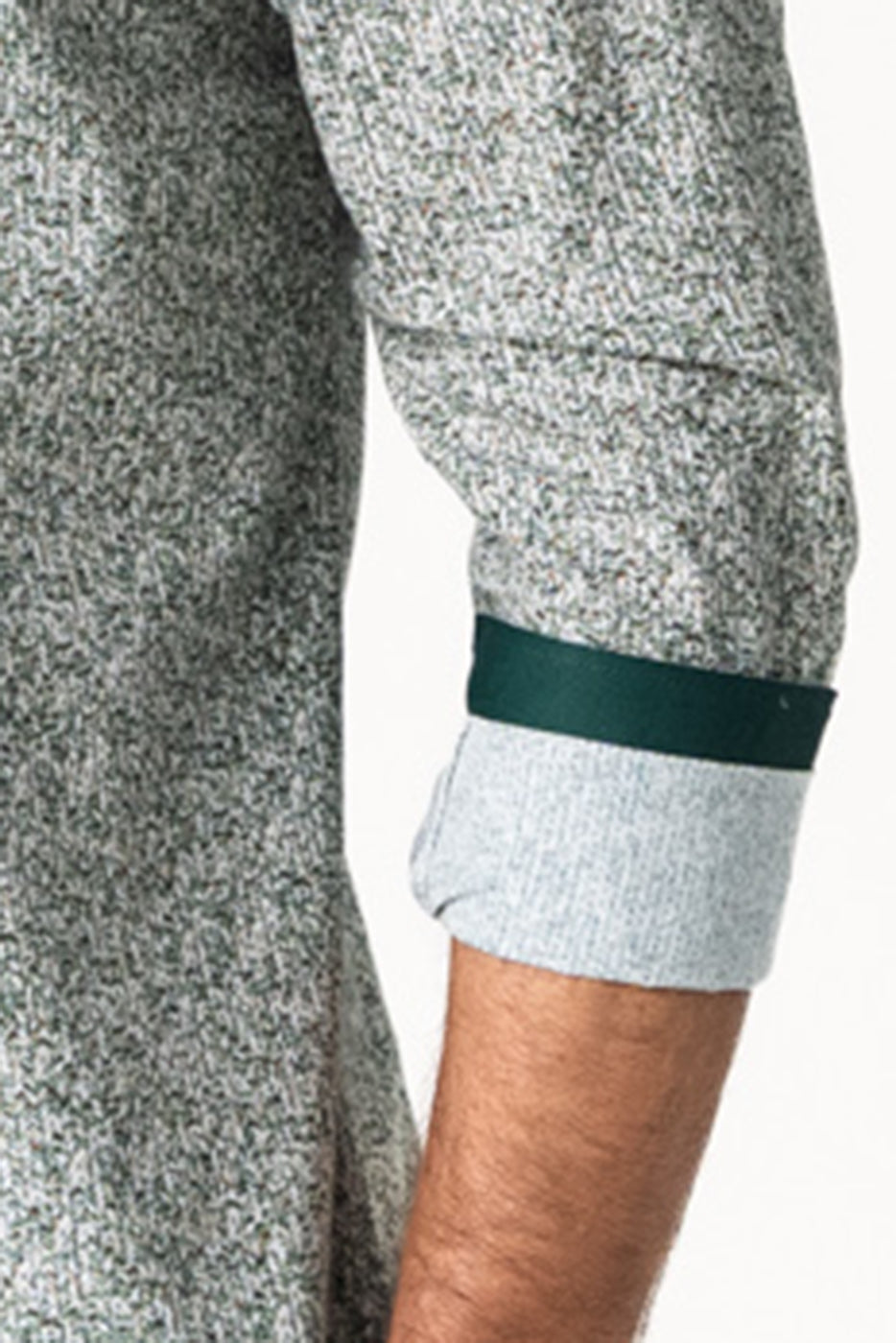 Camisa hombre verde slim fit estampada