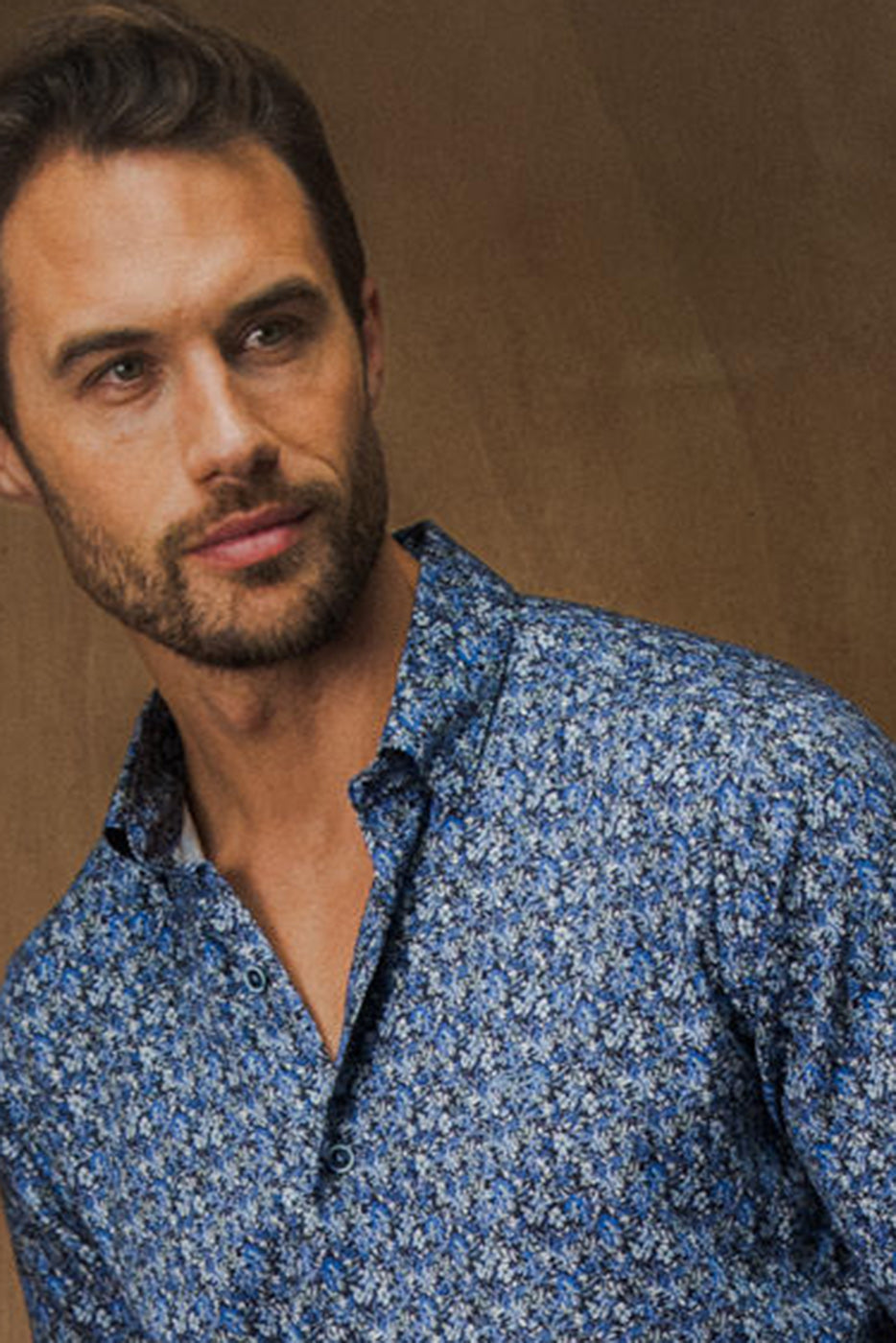 Camisa hombre marino estampado liberty