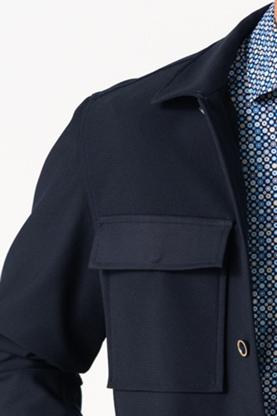 Sobrecamisa marino con bolsillos hombre